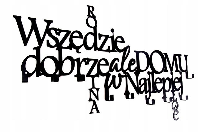 

Duży Wieszak do przedpokoju na Ubrania i Klucze XL