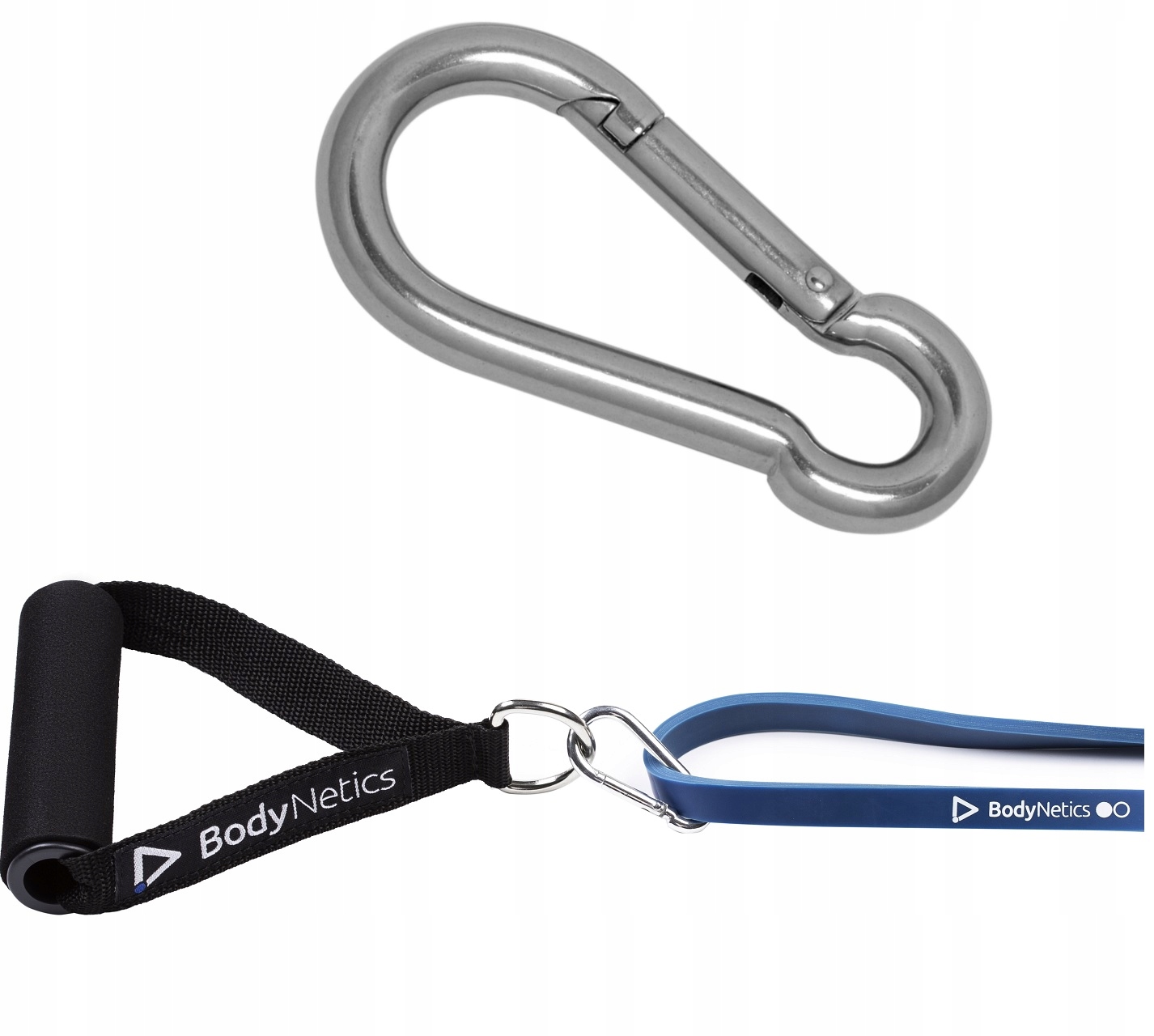 KARABIŃCZYK STALOWY EKSPANDER GUMA ĆWICZEŃ WYCIĄGU