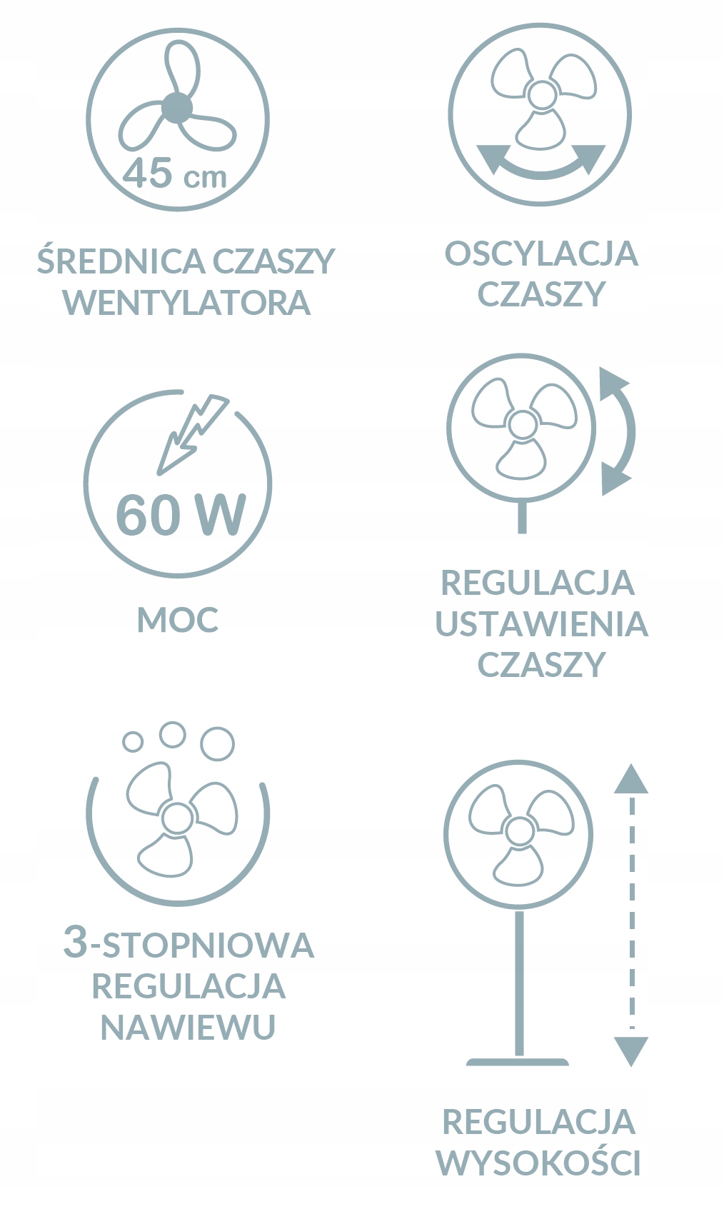 Wentylator HL-WP-01 biały Kolor dominujący biały