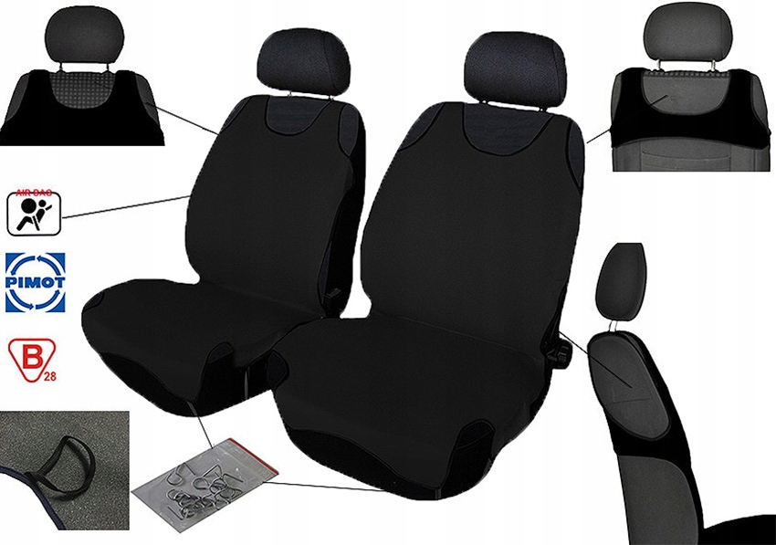 KOSZULKI SAMOCHODOWE POKROWCE NA SIEDZENIA FOTELE Rodzaj Uniwersalne