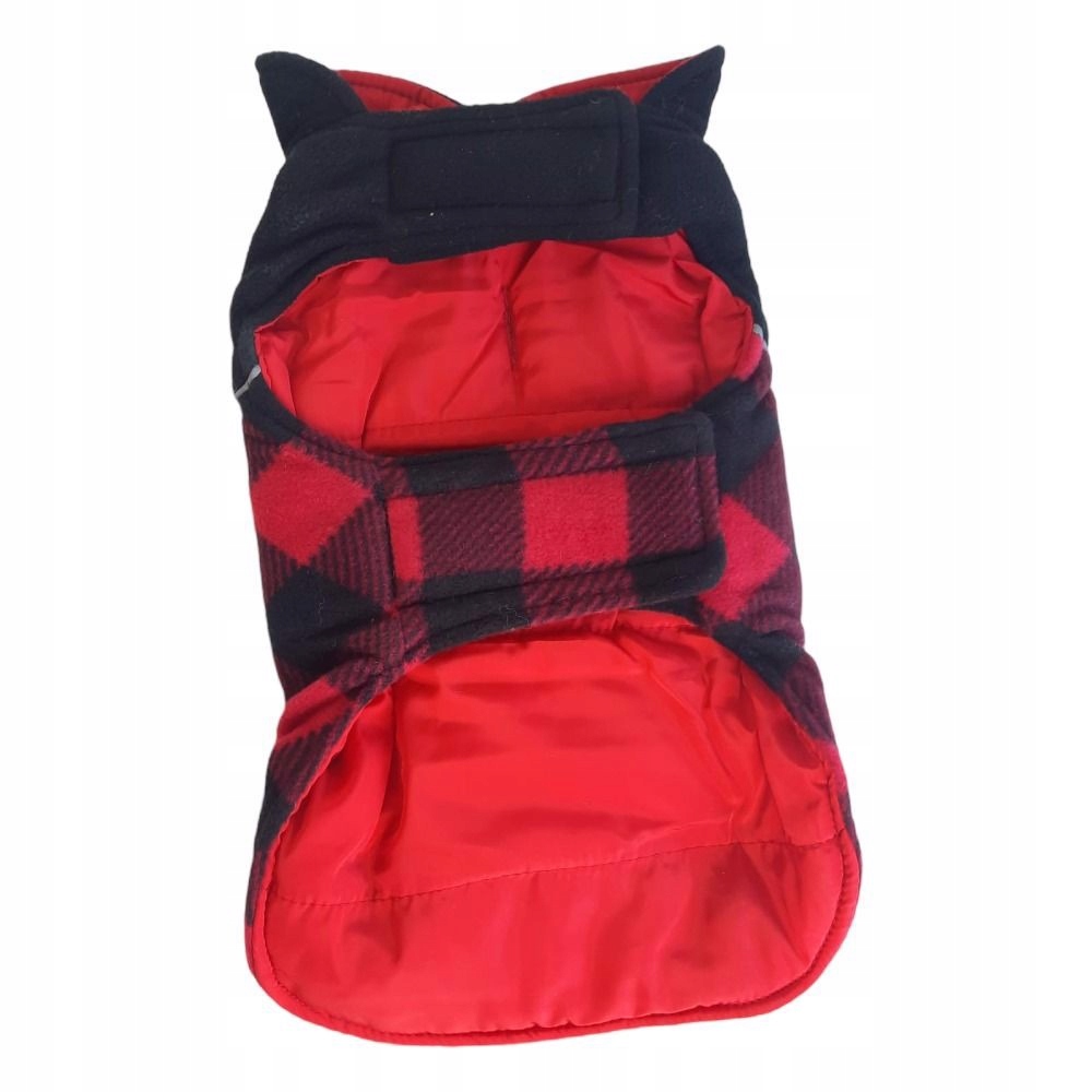 Levně Bunda pro psa Oboustranná voděodolná M Červená
