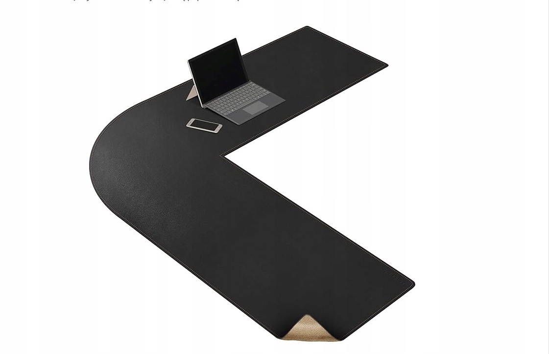 Rohová Podložka Pod Myš Premium Z Ekokůže A Korku 120x40 cm