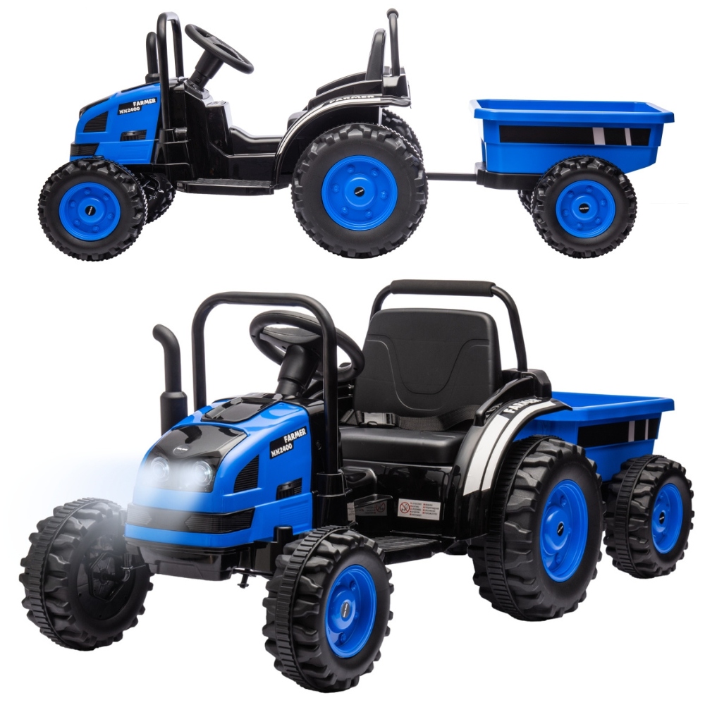 Traktor z przyczepą na akumulator Usb, Bluetooth +3 lata Farmer Milly Mally