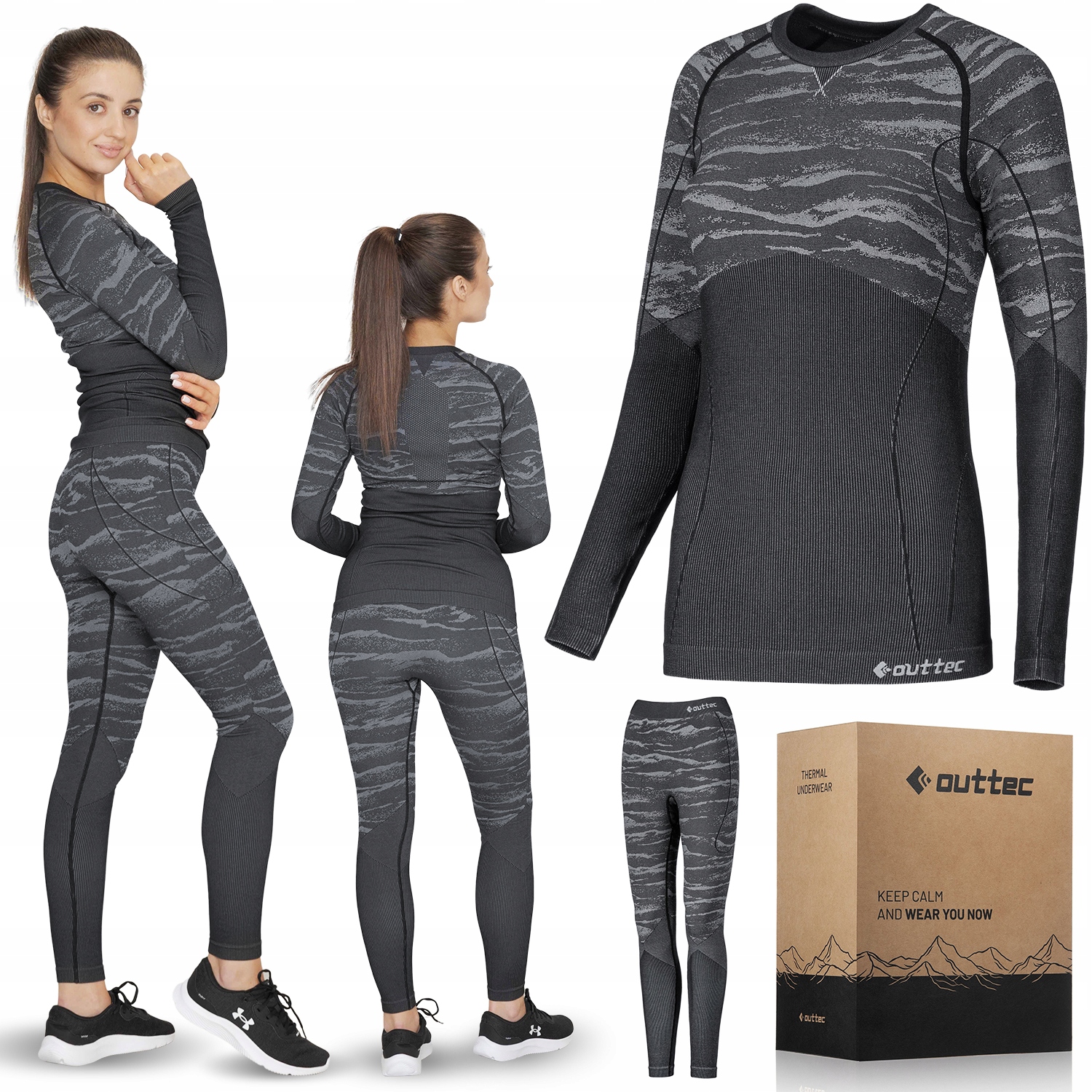 Bielizna Termoaktywna Damska Termiczna Komplet Zestaw Kendall M/L Outtec