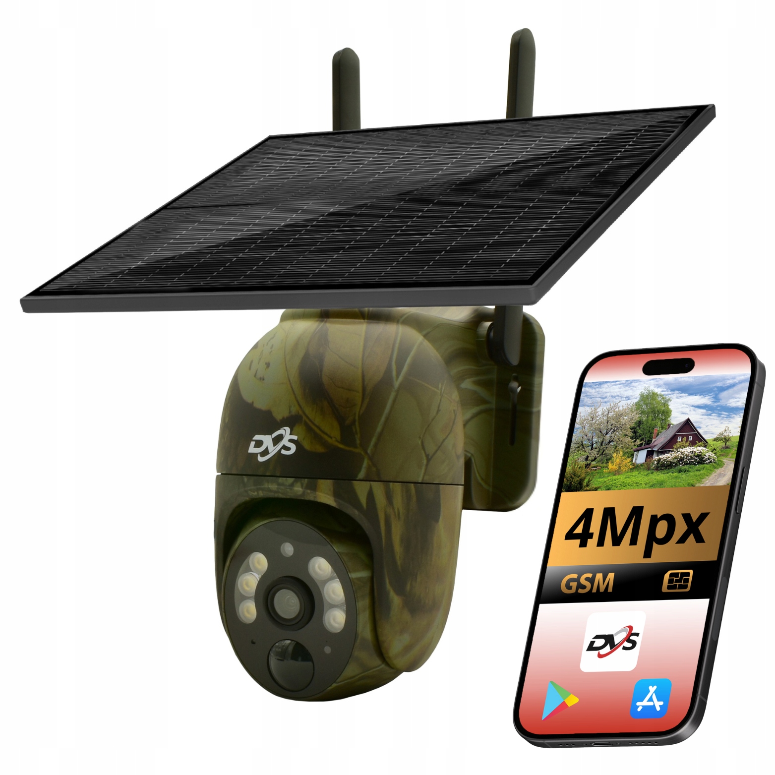 Vonkajšia Ip kamera na Sim kartu 4G Odolná Batéria 4Mpx 2K Smart Pir