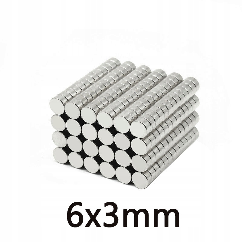 

Magnesy neodymowe okrągłe 6x3mm