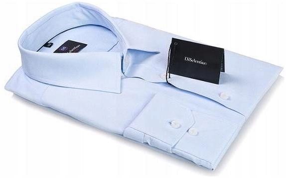 Pánská košile hladká světle modrá slim fit elegantní 45
