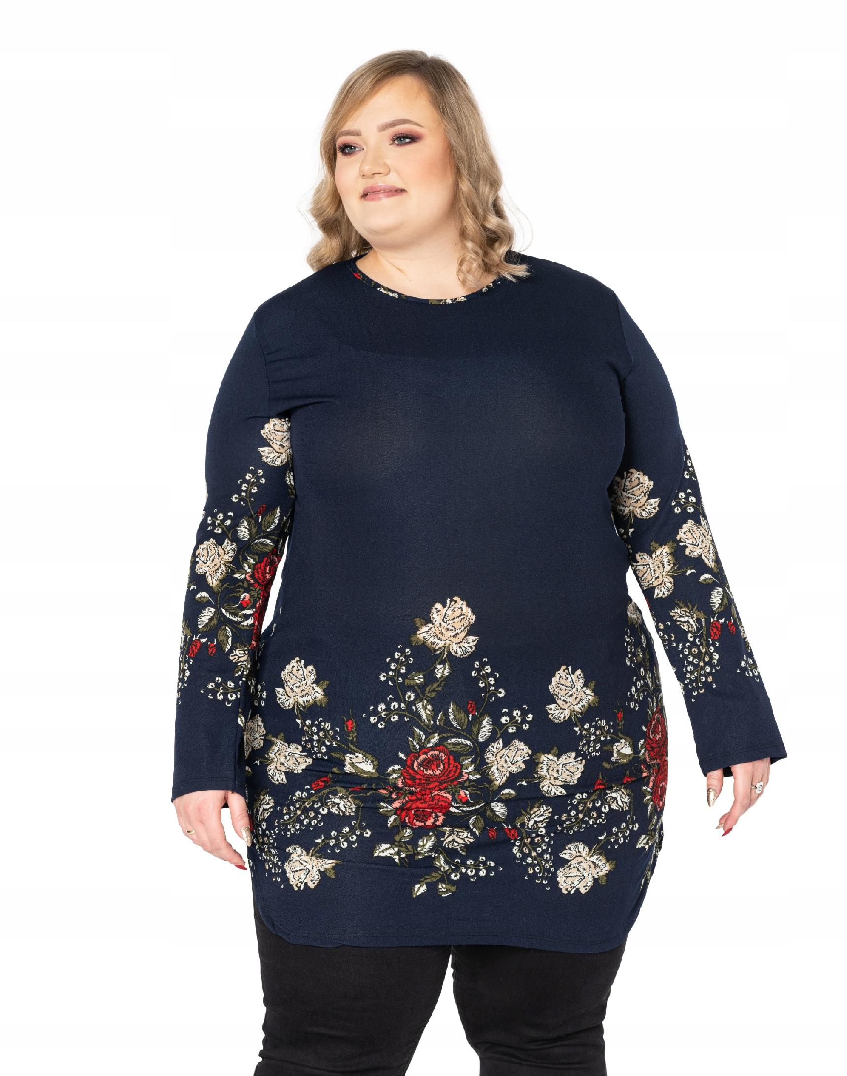 

Duża Tunika Sukienka Bluzka Damska 416 r 4XL