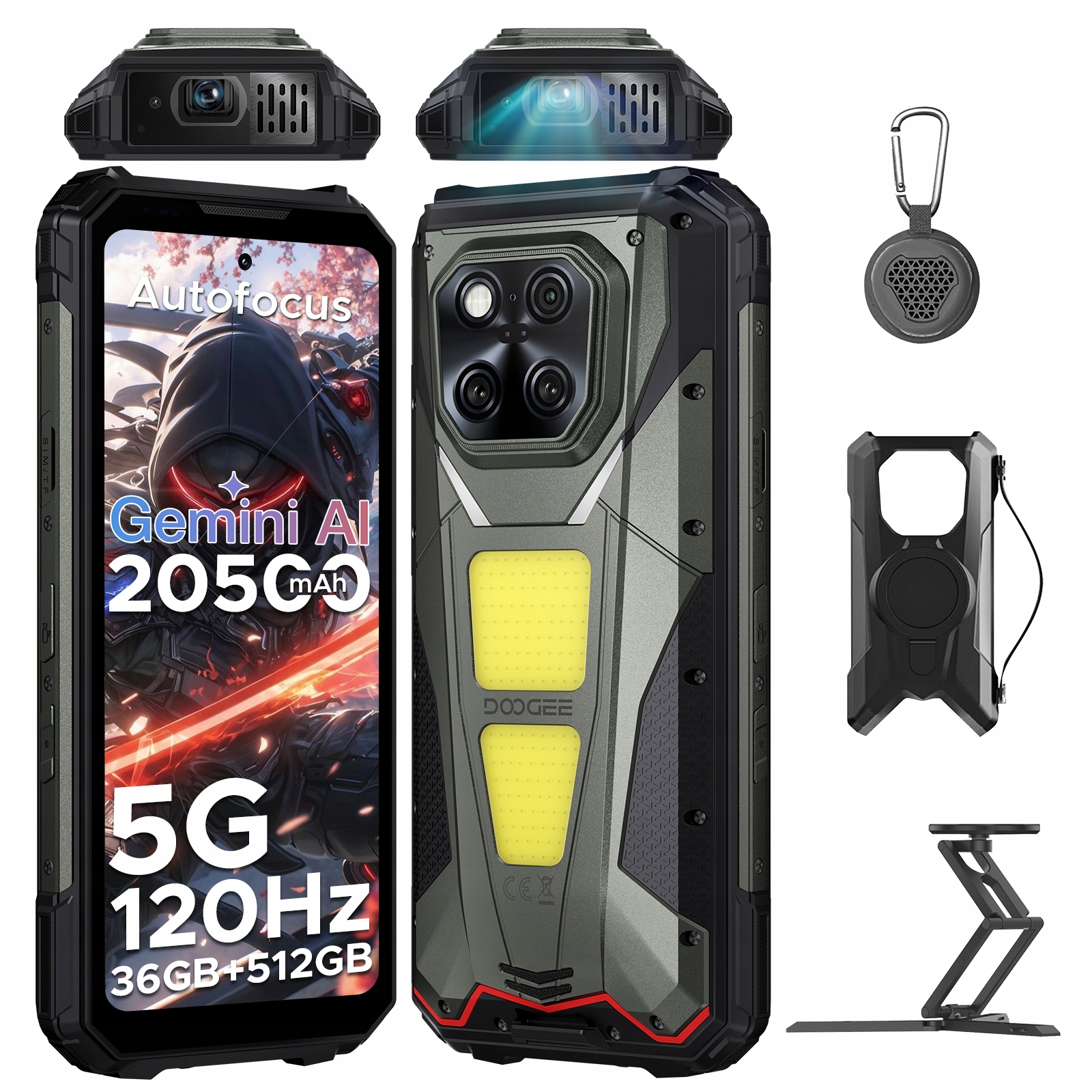 5G Smartphone Doogee VMaxPlay 16GB/512GB černý magnetický Bluetooth reproduktor