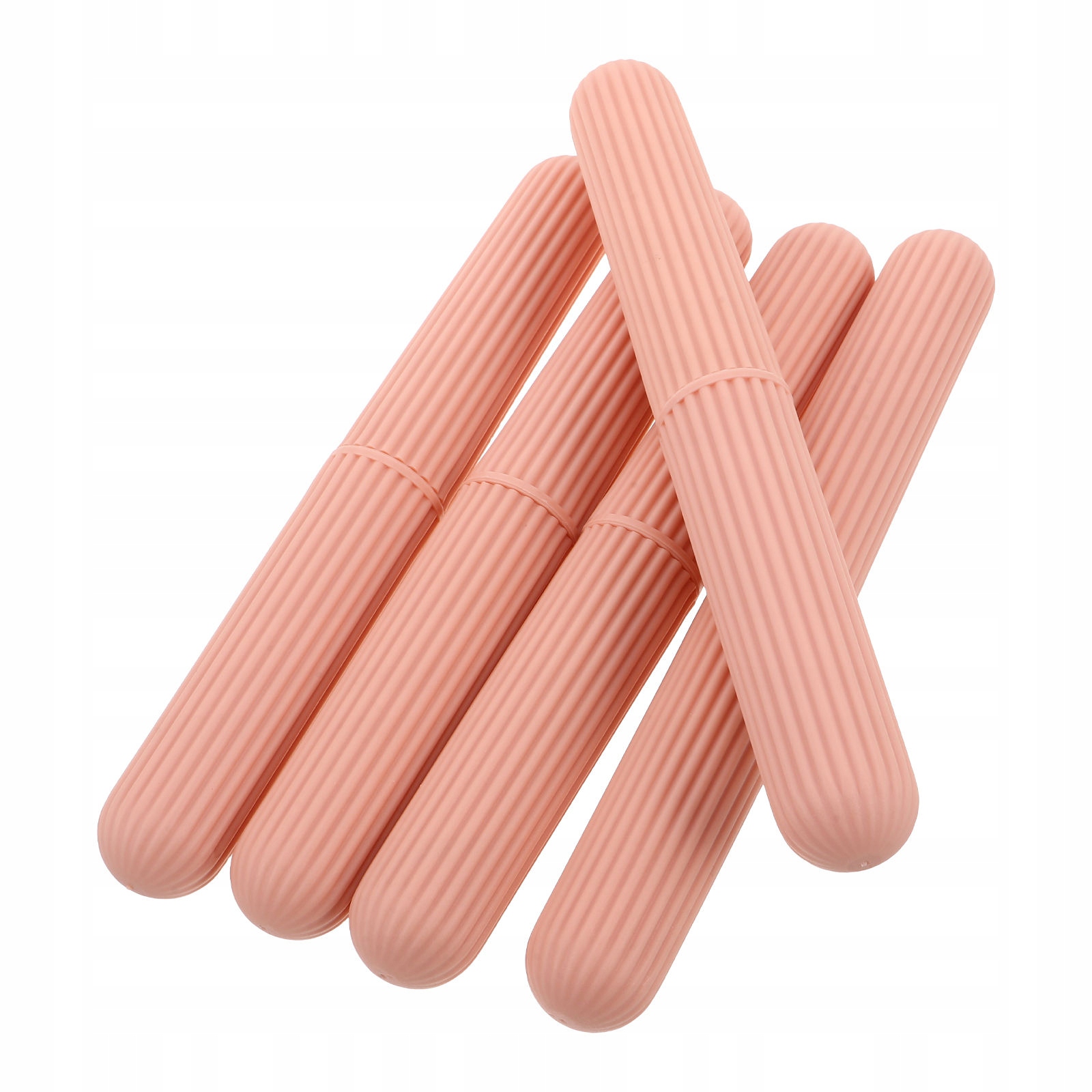 5 Szt. Różowy Plastikowy Pojemnik Na Szczoteczkę Podróżny