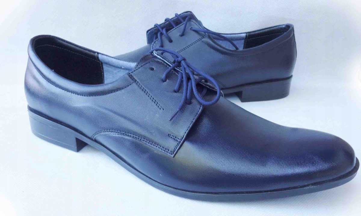 POLSKIE skórzane PÓŁBUTY MĘSKIE GRANAT44 Marka Moskała