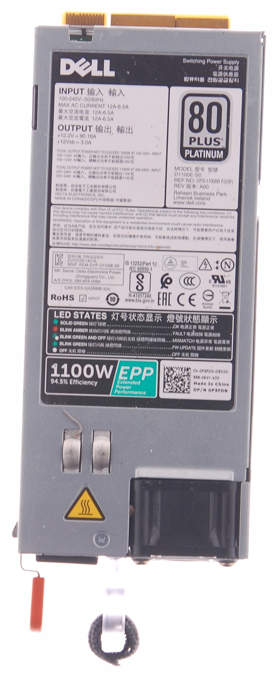 ZASILACZ DELL 1100W 0P5FDN PowerEdge R530, R630, R730, R730xd