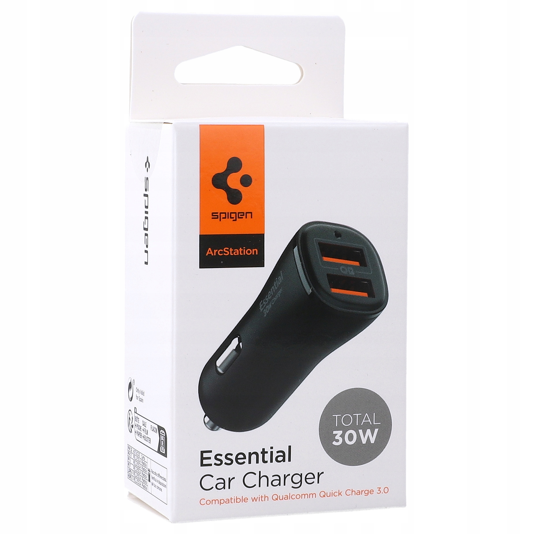 Ładowarka Samochodowa Spigen Essential EV302 30W 2 Porty Usb-a Do Auta