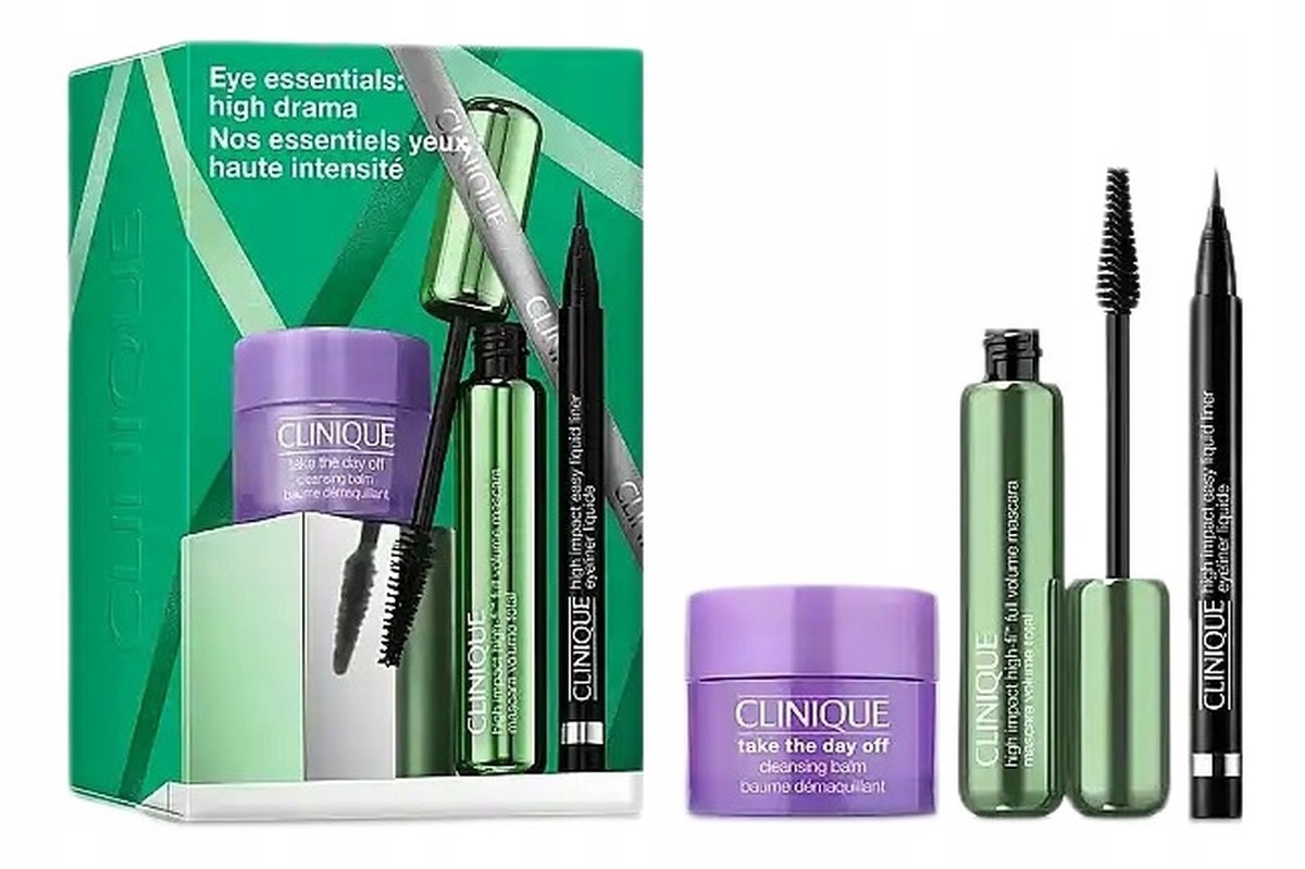 Clinique Eye Essentials High Drama řasenka 10 ml oční linka Black balzám