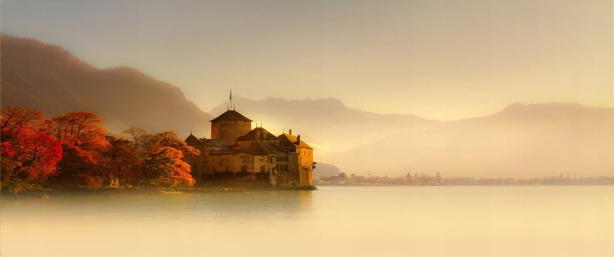 

Fototapeta Flizelinowa Zamek Montreux 250x104