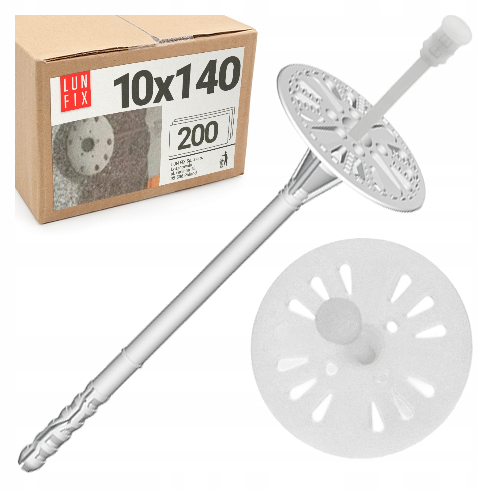 Hmoždinky do polystyrenu 140 mm, spojovací prvek, upevnění dyble s trnem 200ks