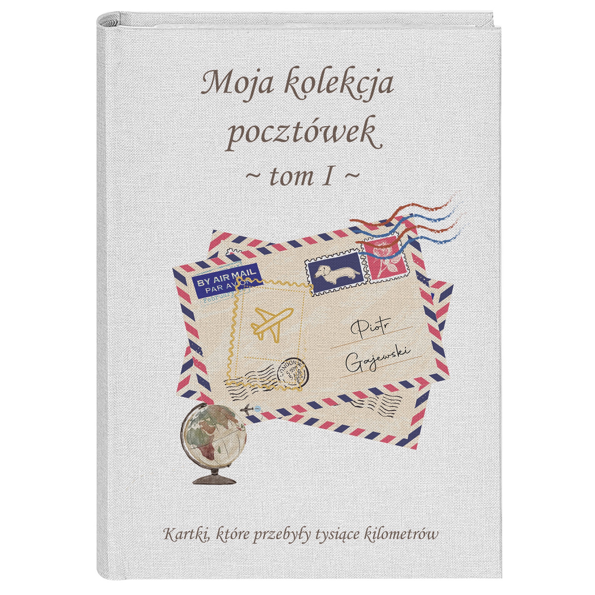 Album na pohlednice 13x18 200 Personalizovaný lněný postcrossing