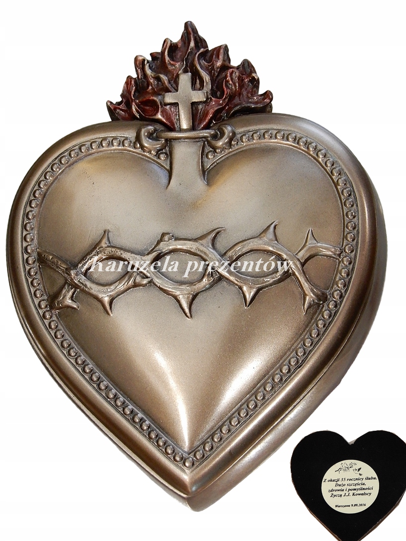 Úžasná Krabička Hořící Srdce Ježíše S Trnovou Korunou Pro Maminku Tetu