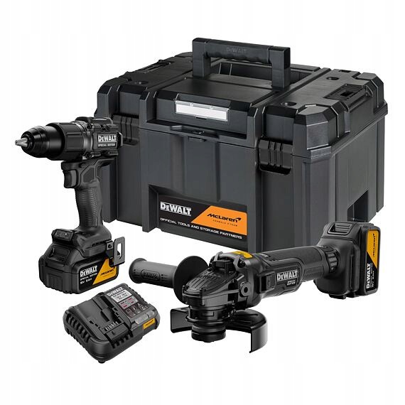 DeWalt DCK2223MP2T aku set DCD86M+ DCG45M, 18V/2*5Ah, Tstak edice McLaren