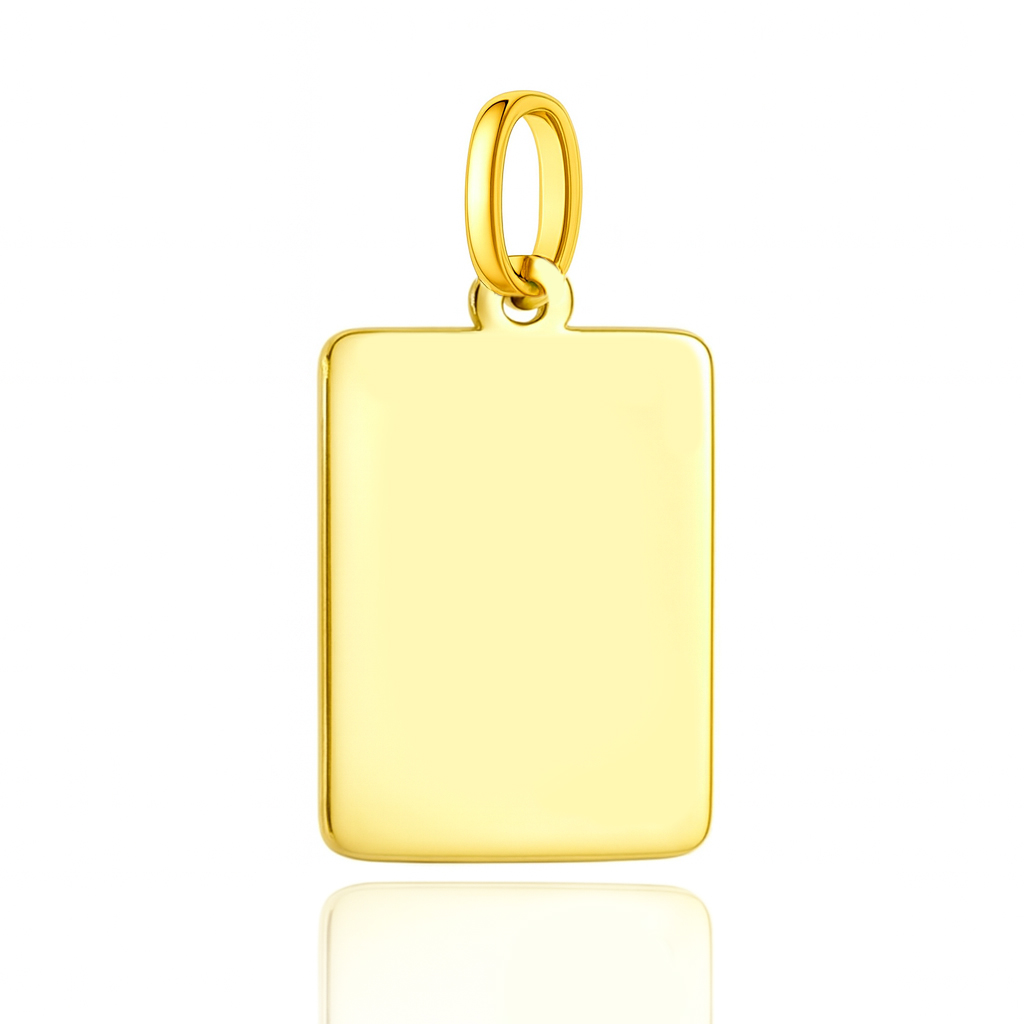 Zlatý přívěsek plech 24x12mm Pr. 585