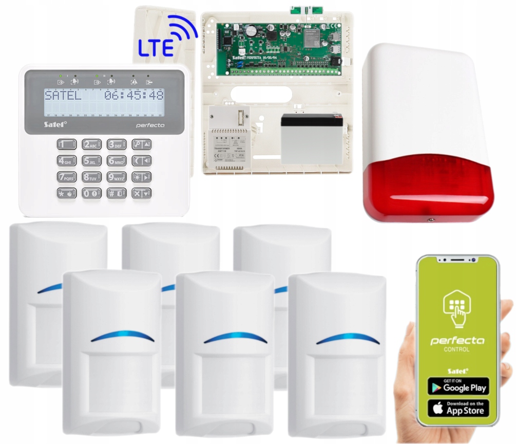 System Alarmowy Do Domu Satel Perfecta 16 Lte 4G 6 Czujek Bosch Aplikacja