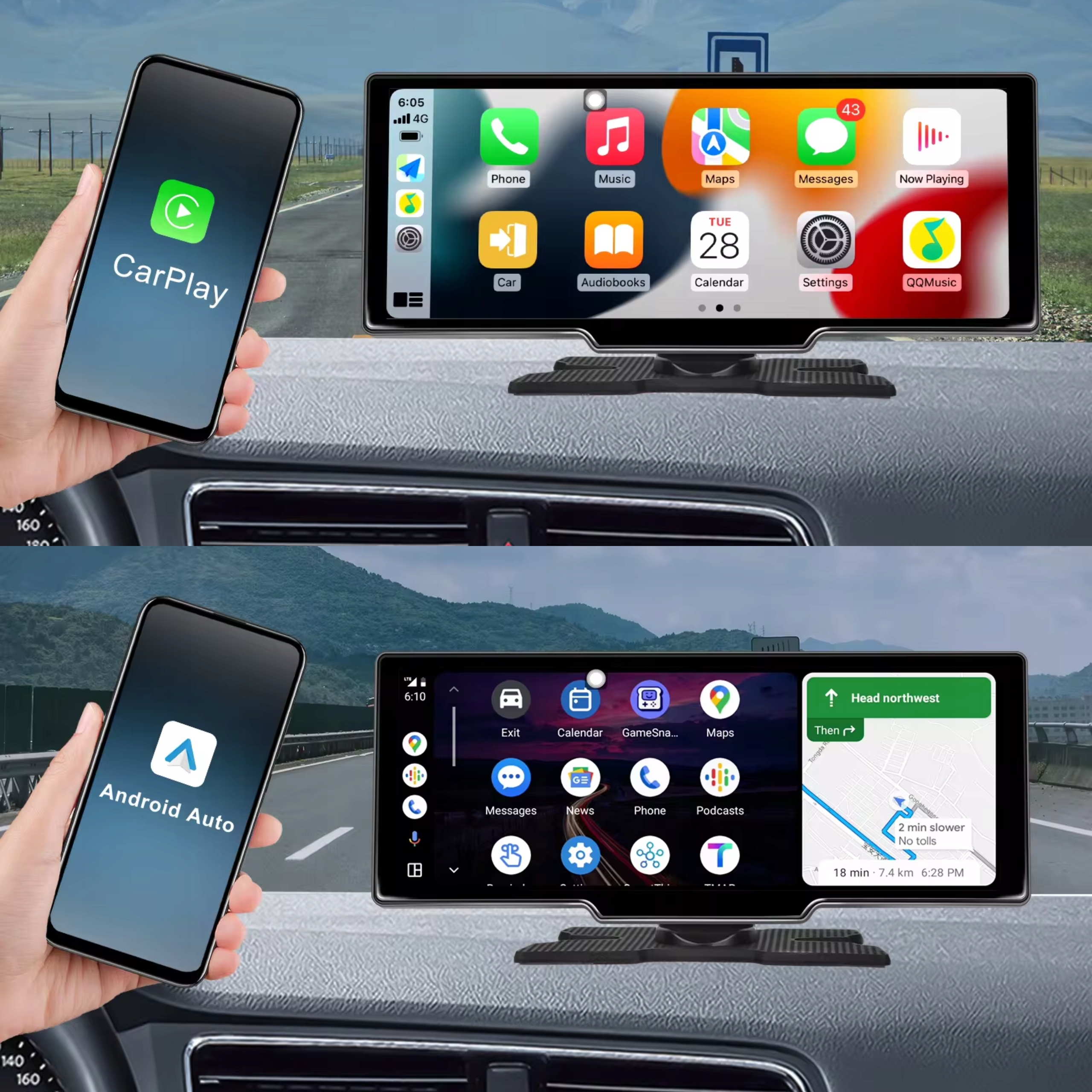 RADIO STACJA MULTIMEDIALNA MONITOR ANDROID AUTO APPLE CARPLAY ANDROID 13 Kod producenta Radio samochodowe Apple CarPlay Android Auto