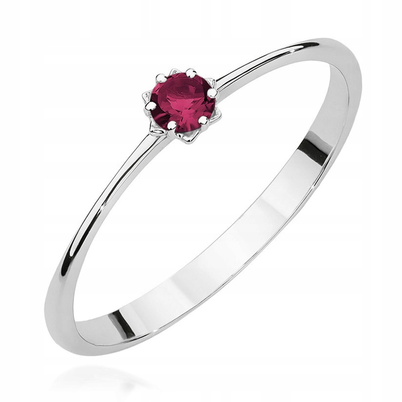 Zlatý Prstýnek 585 s Rubínem 0,15 ct