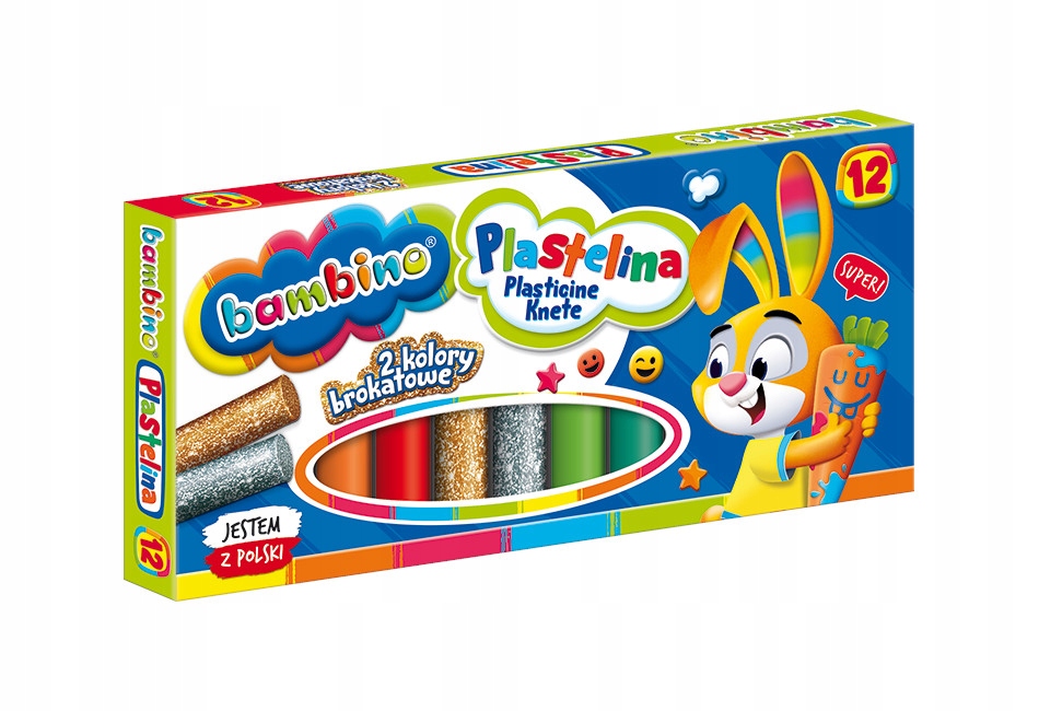 PLASTELINA 12 KOL BAMBINO ELASTYCZNA Z ATESTEM EAN (GTIN) 5903235001710