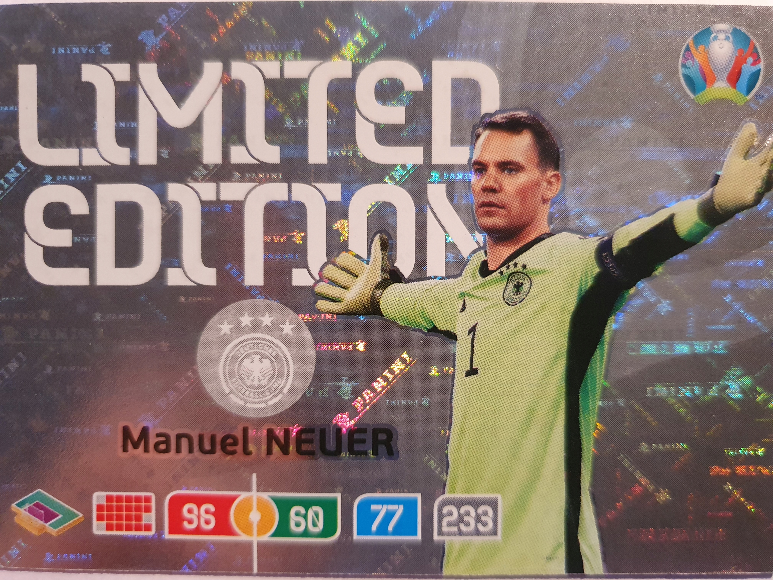 Panini Uefa Euro 2020 Limited Edition Manuel Neuer