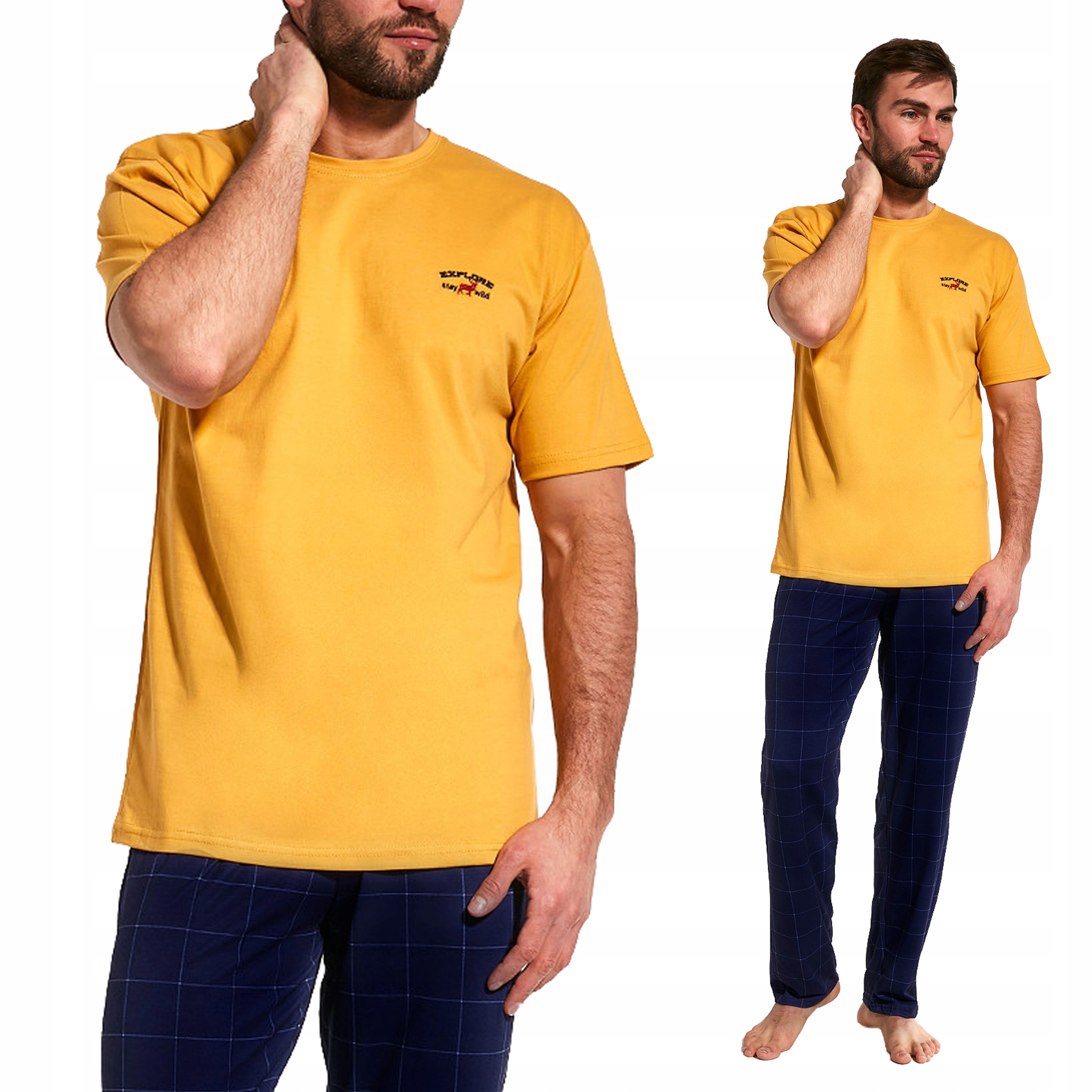 

'explore 134/167' Długa Piżama Męska_ Bawełna_ XXL