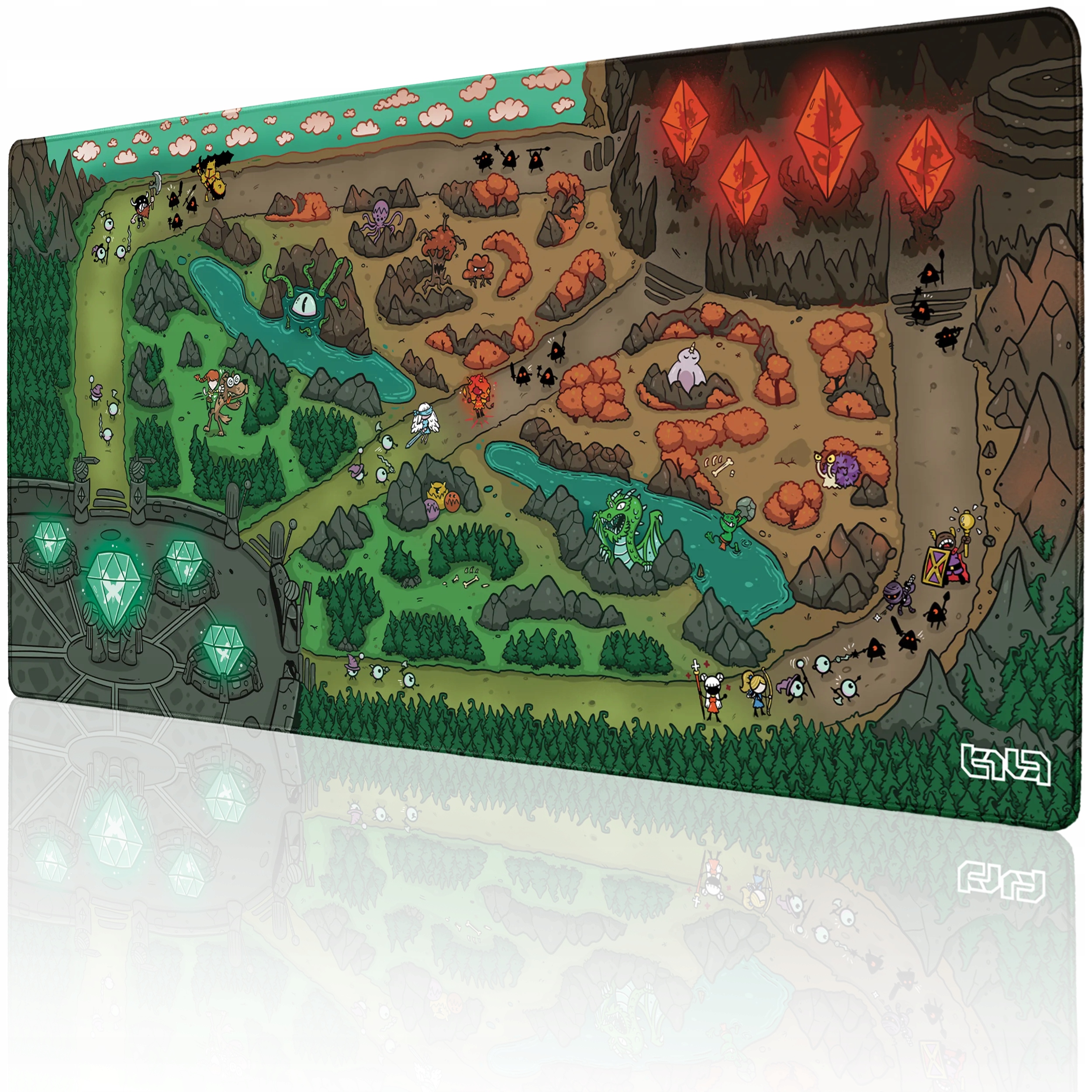 Velká Podložka Pod Myš Kreslená Moba 100x50 Tilt XXL Velká Odolná