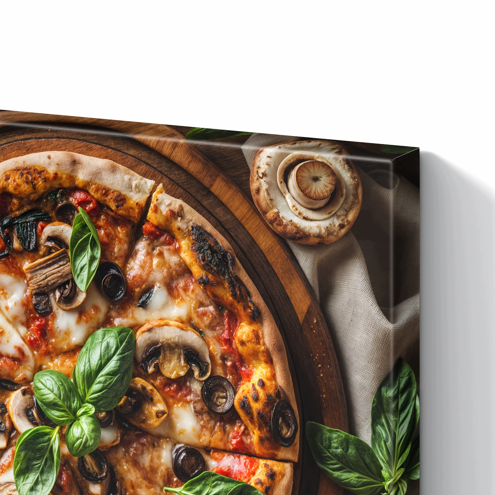 Magnetická tabule Dřevěný stůl Pizza 90 × 60 cm