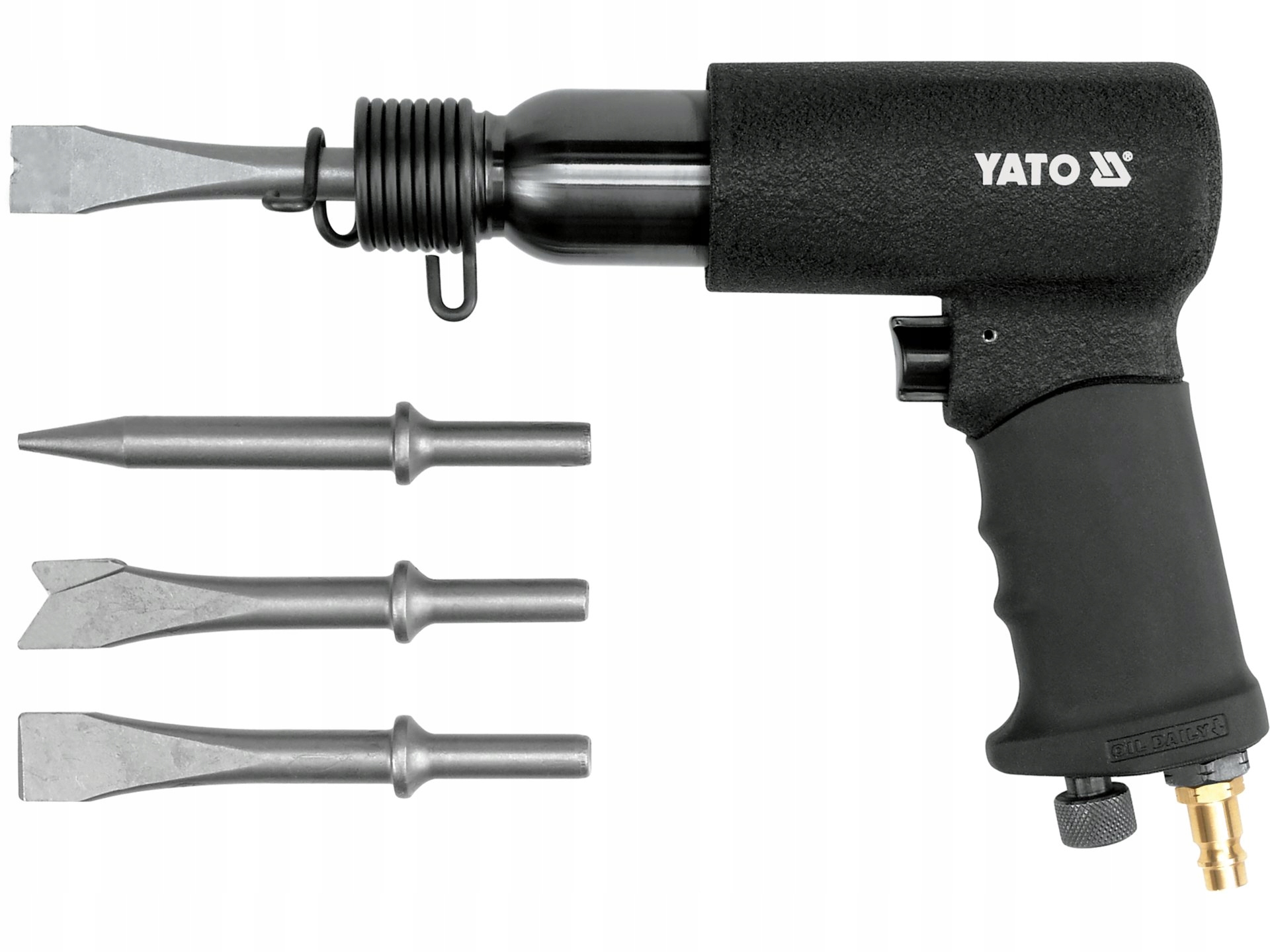 Pneumatické Kladivo S 10 MM Hliníkovými Dláty, 3200 Úderů, Min. Hadice 3/8" Yato