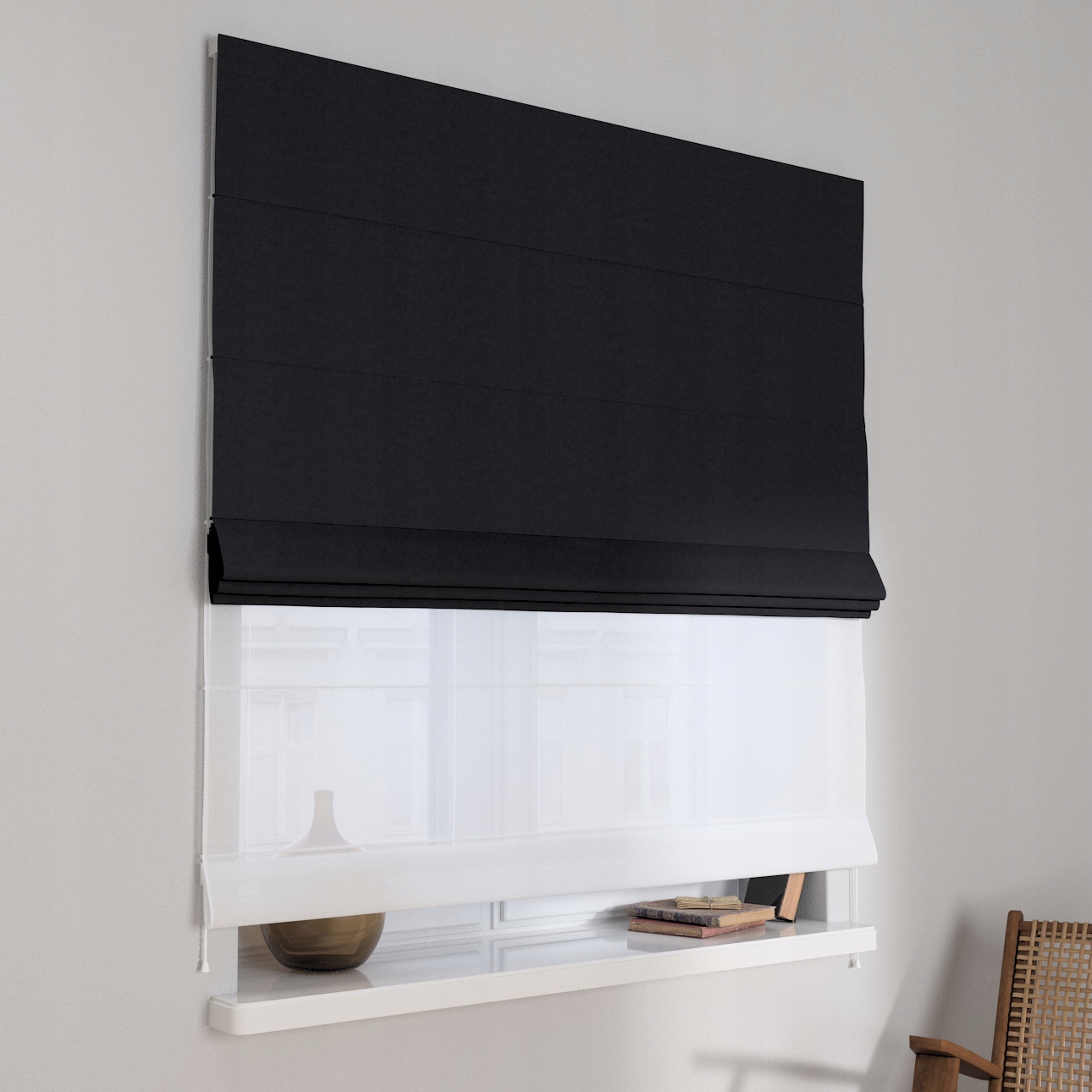 Hotová římská roleta Duo 110 x 150 cm černá