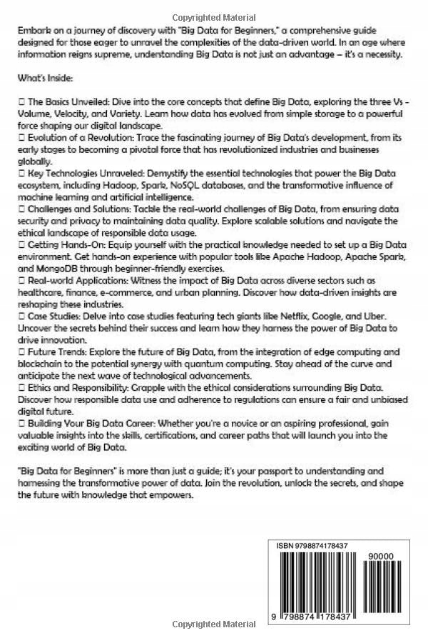 Paul, Brian Big Data for Beginners: Comprehensive Guide to Harnessing the P Język publikacji angielski