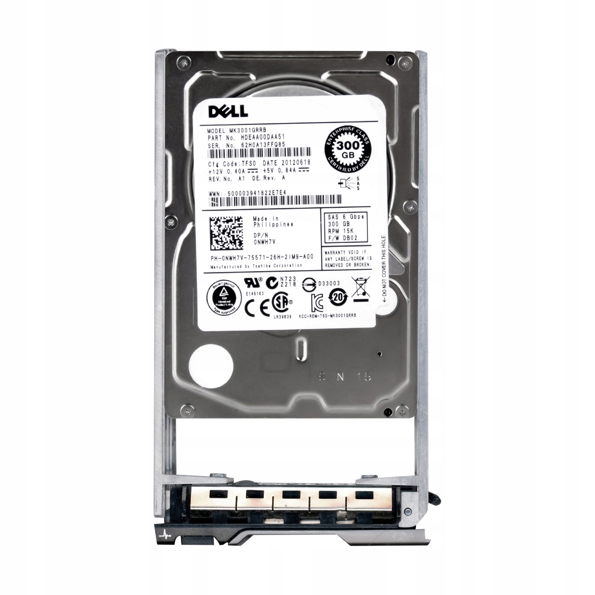 Dell 0NWH7V 300GB SAS-2 15K 32MB 2,5'' MK3001GRRB