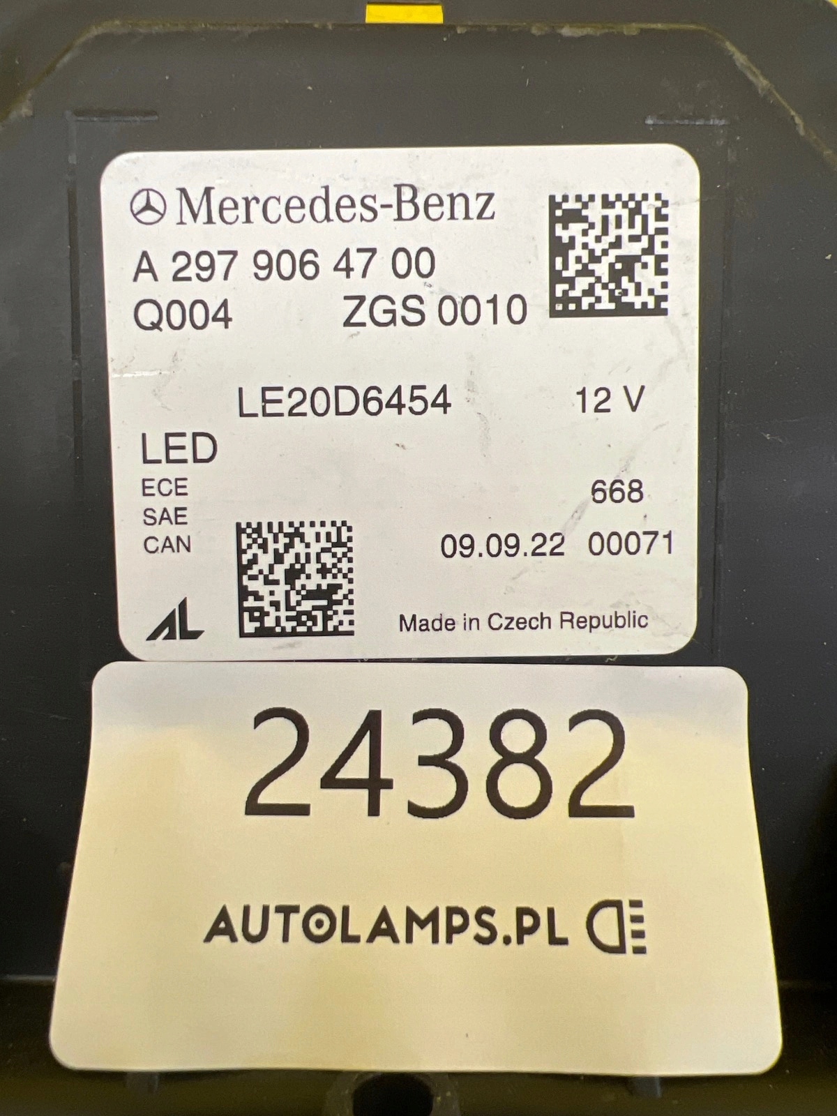 Mercedes EQS W297 cap front Led A2979064700
