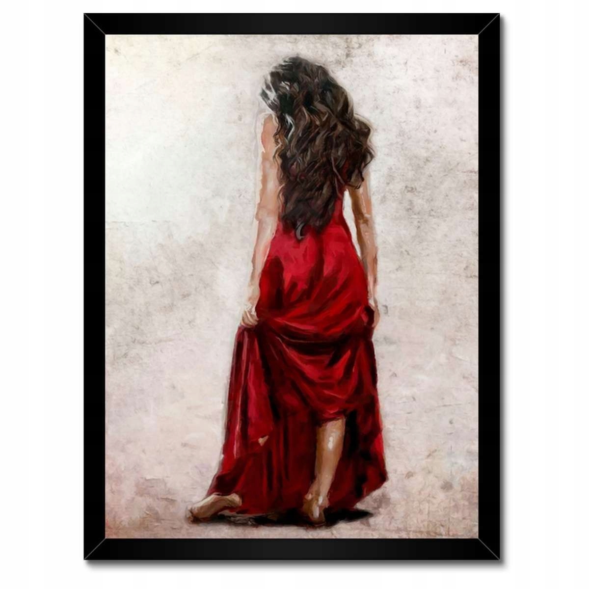 Plakáty v rámu 30x40 Holka v červených šatech