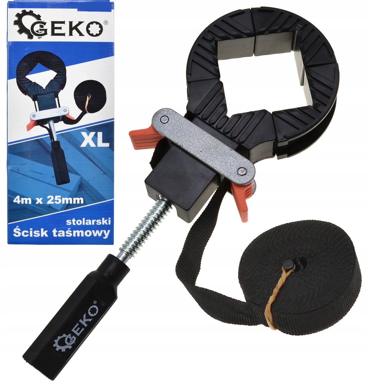 

Ścisk taśmowy Zacisk pasowy stolarski 4m x 2.5cm