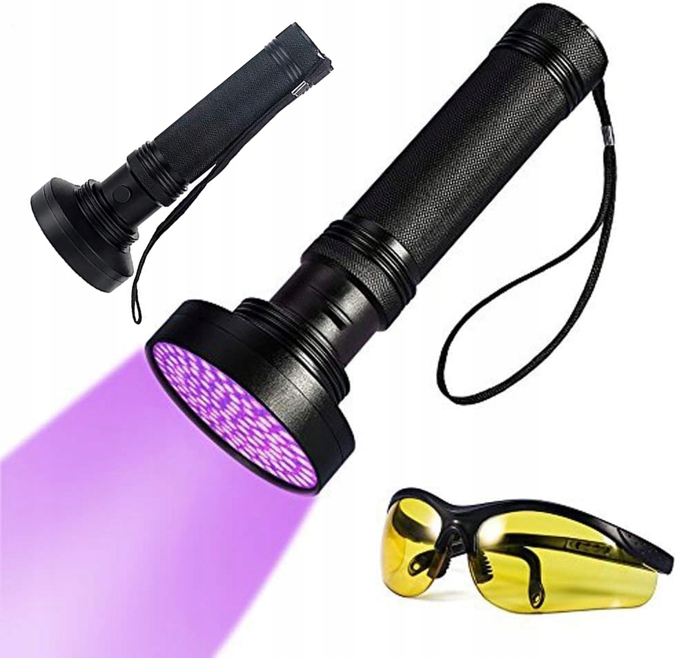 Lampa Latarka Uv 100LED Ultrafioletowa Tester Bursztynu