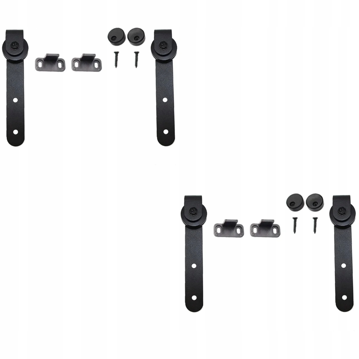 ZESTAW PRZESUWNYCH SZYN DRZWI STODOŁY WIESZAK ROLEK 2 ZESTAWY Długość prowadnicy 1 m