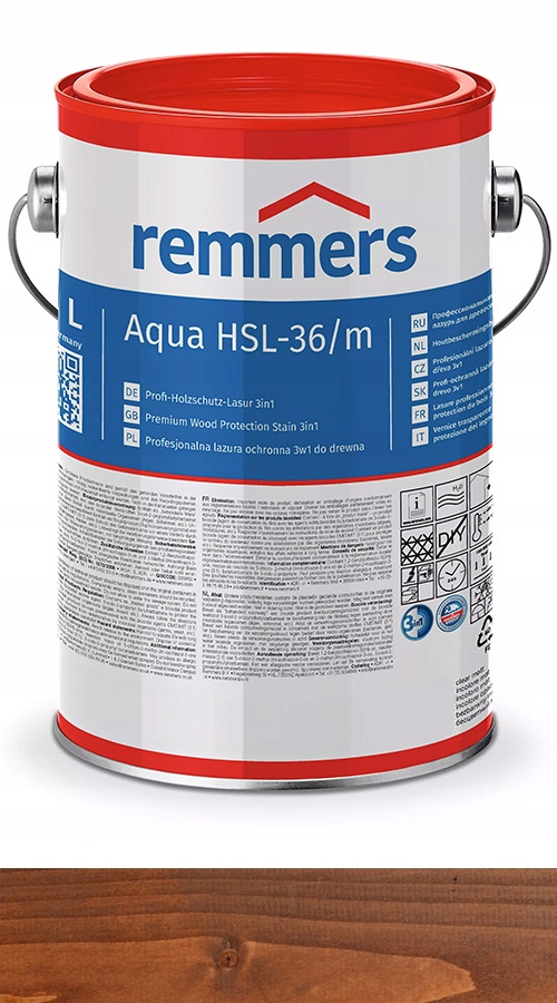 Remmers HSL-36/m Lazura drewna wodna 2,5L Orzech