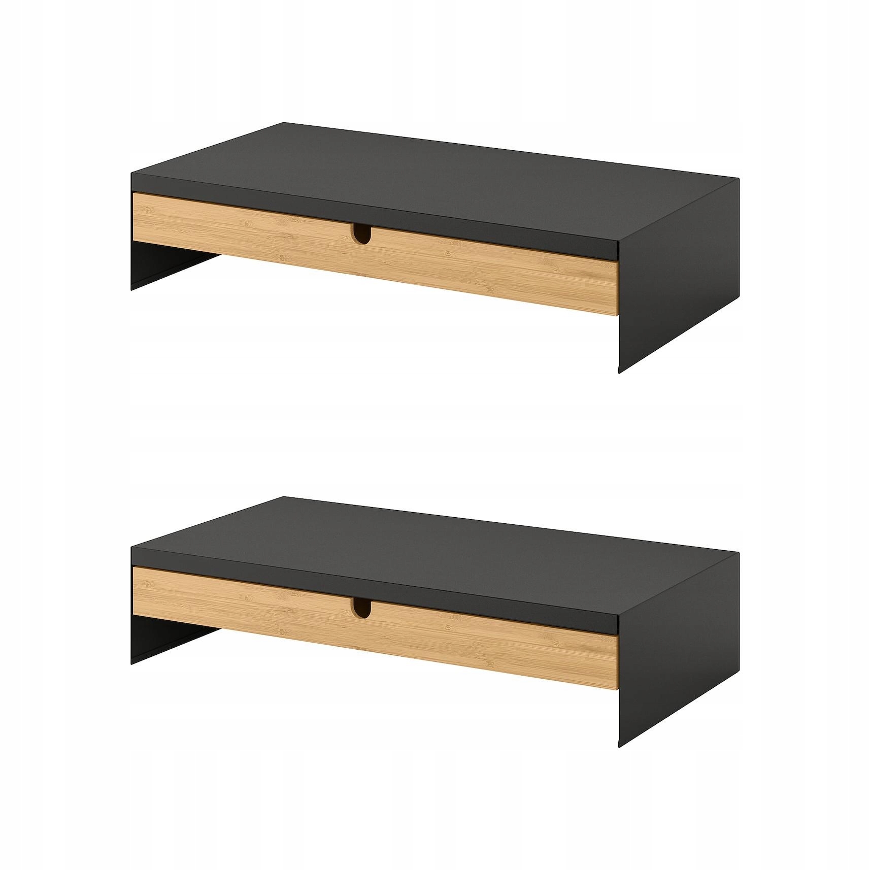 2 ks Podstavec pod monitor Elloven s zásuvkou antracitový