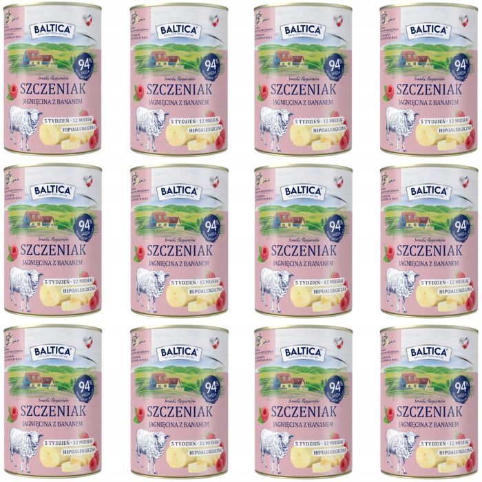 Baltica Mokra karma dla szczeniaka Jagnięcina z bananem Monoprotein 400g