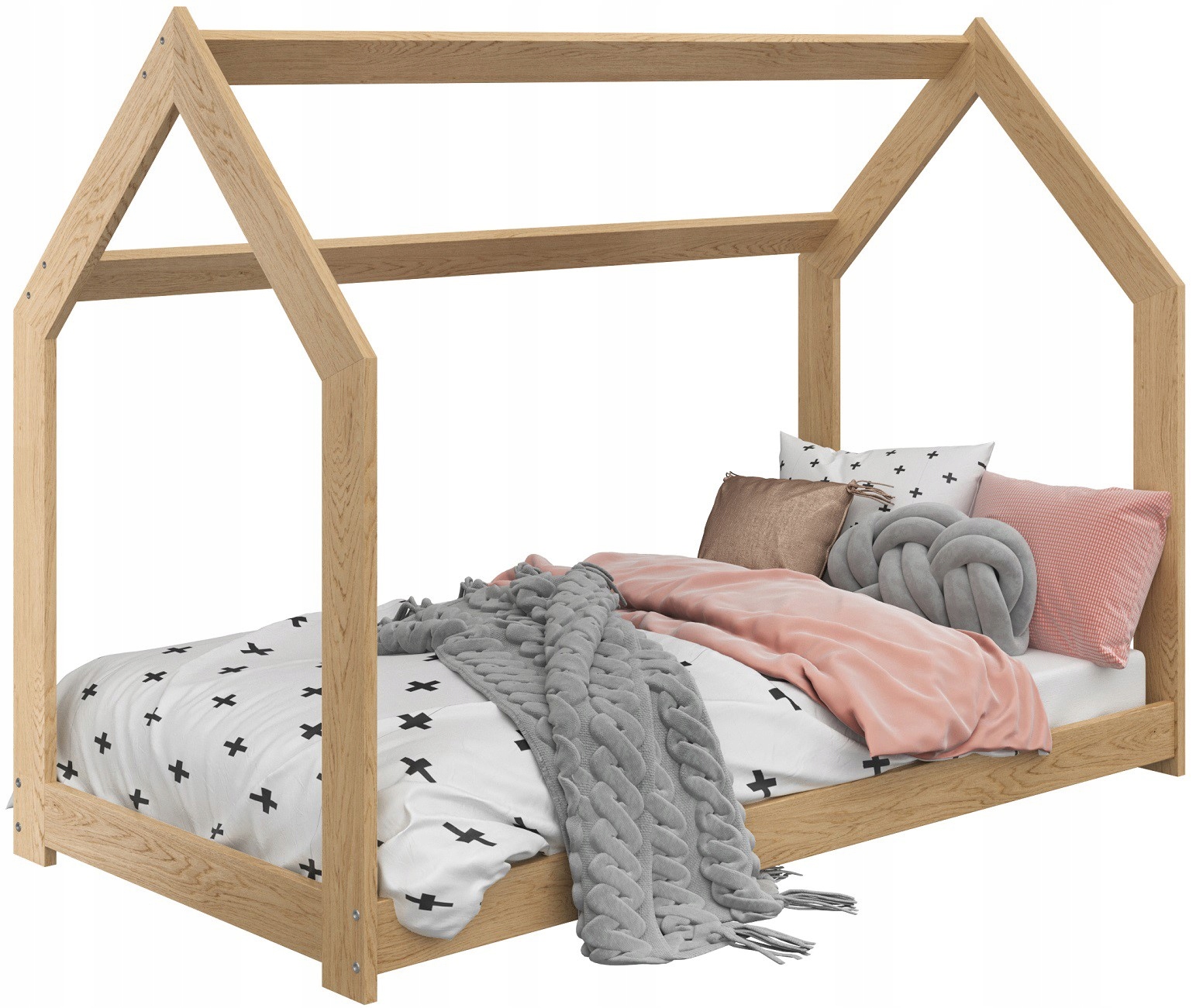 

Łóżko Domek Dziecięce 160x80 Dla Dzieci Sosna D2