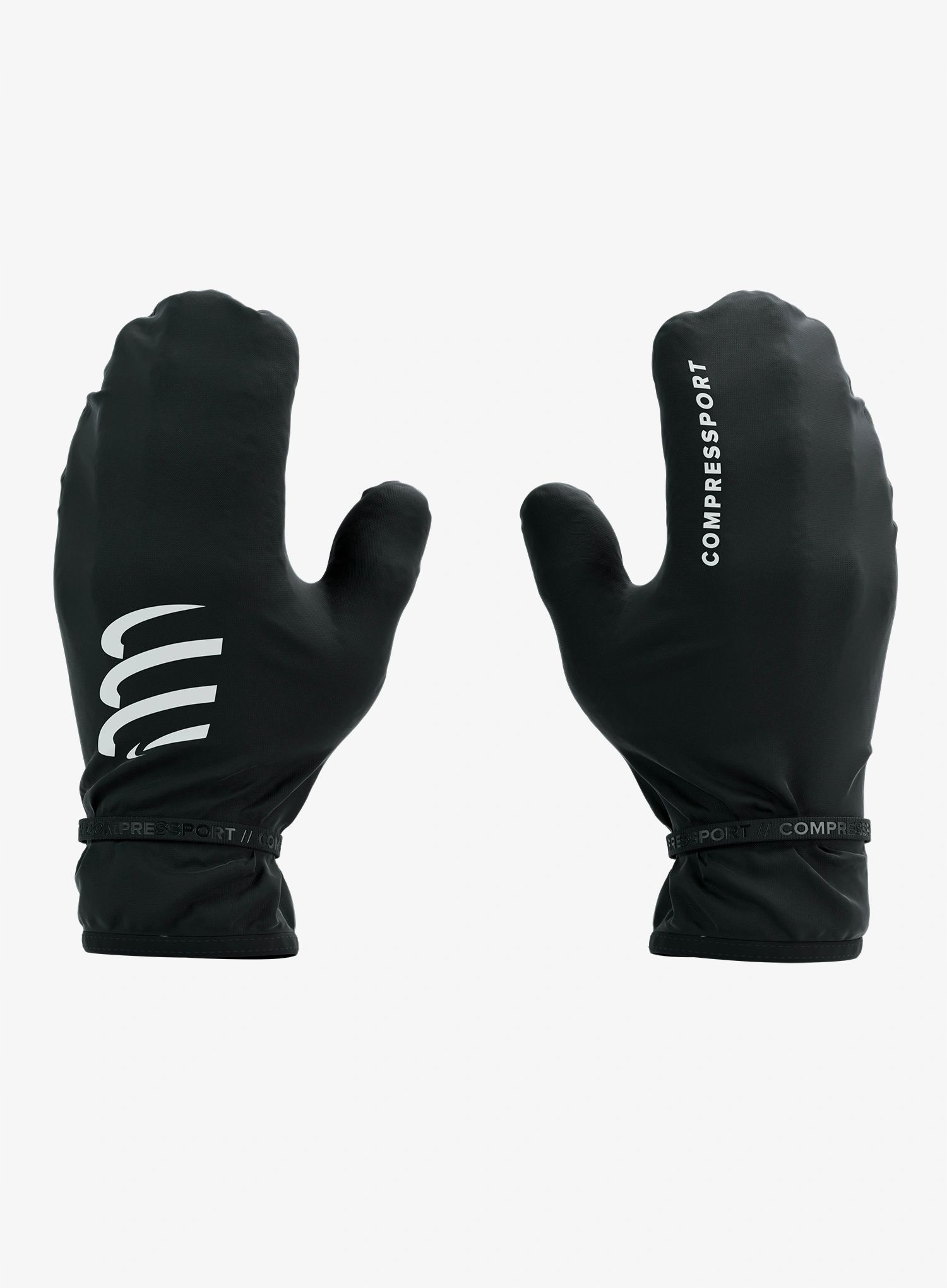 Nepromokavé rukavice bez prstů Compressport Hurricane Waterproof Mittens černé XL/XXL