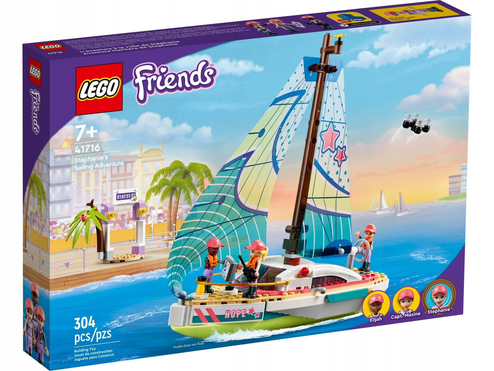 Lego Friends 41716 Stephanie a dobrodružství pod plachtami Popis