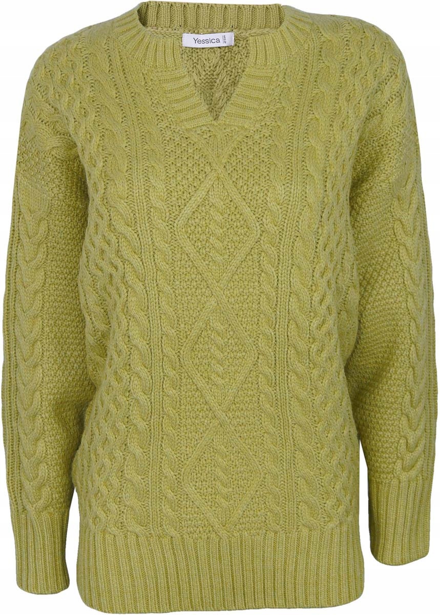 

C&a Ciepły Kobiecy Sweter Oversize Zielony 40