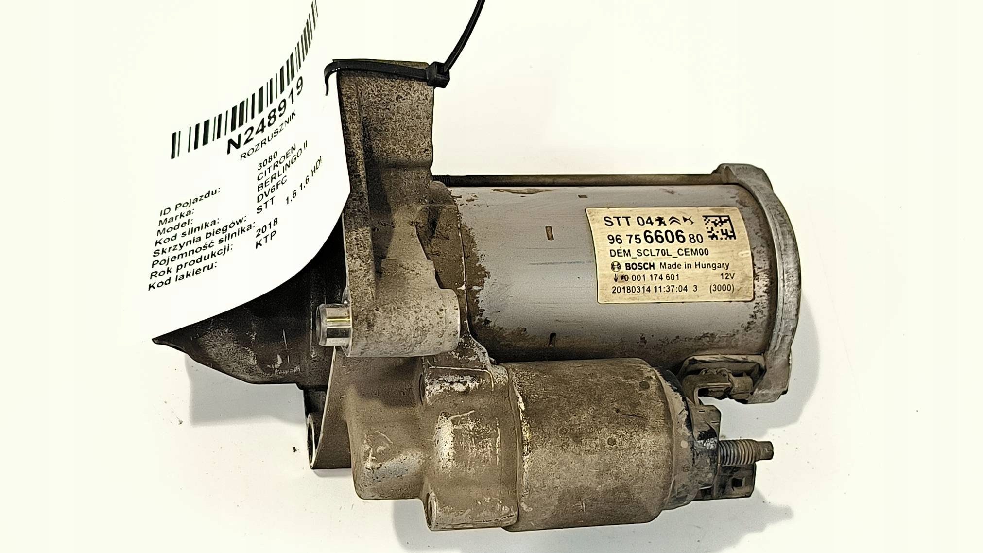 starter 9675660680 CITROEN BERLINGO II