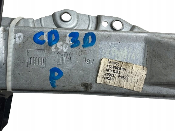 OPEL CORSA D window regulator mechanism right front 3D 013269606